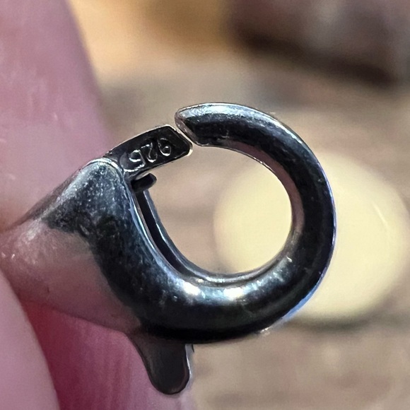 🔥Host Pick🔥Large Israel Eilat Stone Pendant Necklace Sterling Green Turquoise 2” - Picture 12 of 12